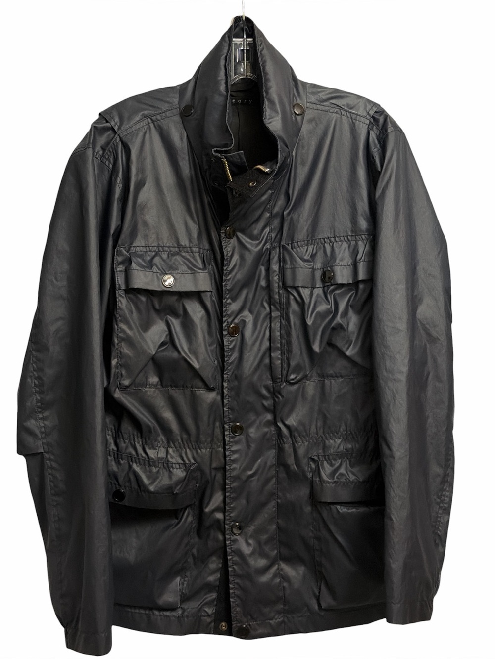 Theory Men's Dark Navy Military Field Jacket - Picture 3 of 7